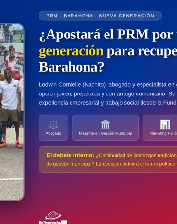 Lodwin Cornielle Nachito — Aspirante Alcaldía Barahona PRM. EnTendenciaRD.com