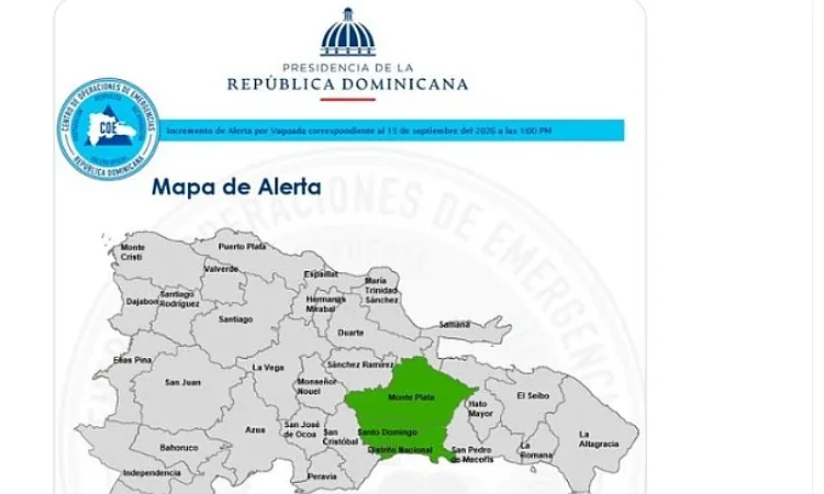República Dominicana bajo alerta verde: COE monitorea vaguada que afecta Monte Plata, Santo Domingo y el DN