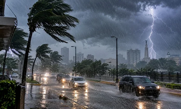 COE activa alerta amarilla en Santo Domingo y el Distrito Nacional por intensos aguaceros