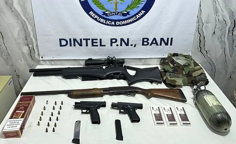 Dintel desmantela red de armas y contrabando en Baní con un detenido