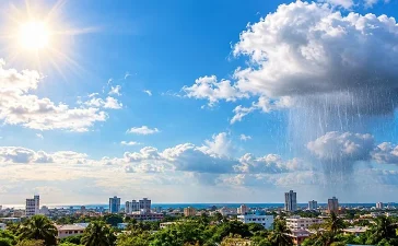 Predominará un ambiente soleado en gran parte del país, con aguaceros aislados en la tarde