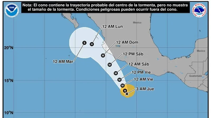 Trudy amenaza con ser huracán mayor frente a México; el Atlántico sigue tranquilo