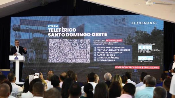 Abinader arranca teleférico de Santo Domingo Oeste con inversión de 250 millones de dólares