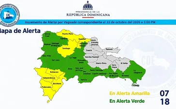 República Dominicana en alerta: COE sube a 24 provincias y el Distrito Nacional por lluvias persistentes