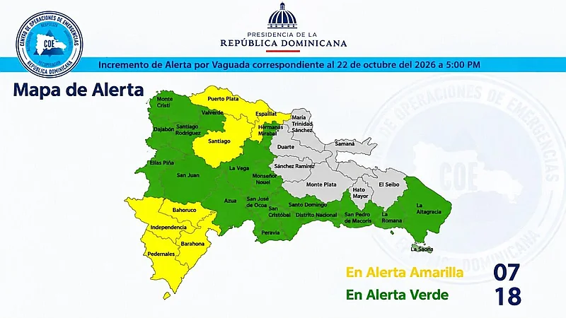 Aguaceros persistentes: COE mantiene 25 provincias bajo alerta, siete en amarilla