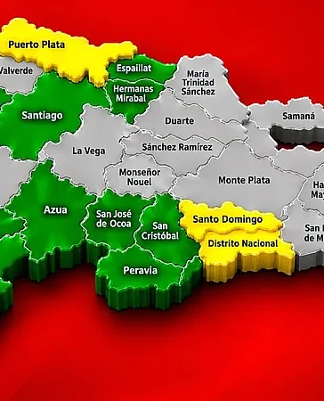 República Dominicana bajo alerta: COE reduce a dos las provincias en amarillo y mantiene 13 en verde por vaguada