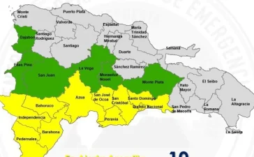 Vaguada activa alertas: COE eleva a amarilla 10 demarcaciones y advierte lluvias en sureste y noreste