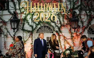 Trump y Melania convierten la Casa Blanca en escenario de Halloween por segunda vez en su mandato