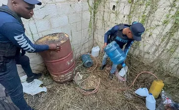 Dintel y Policía Preventiva desmantelan fábrica de clerén en La Romana